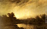 A River Landscape by Remigius Adriannus van Haanen